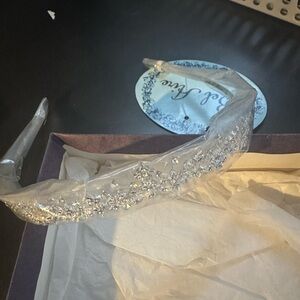 Vintage - Bel Aire Elegant Silver Crystal Headband, Tiara